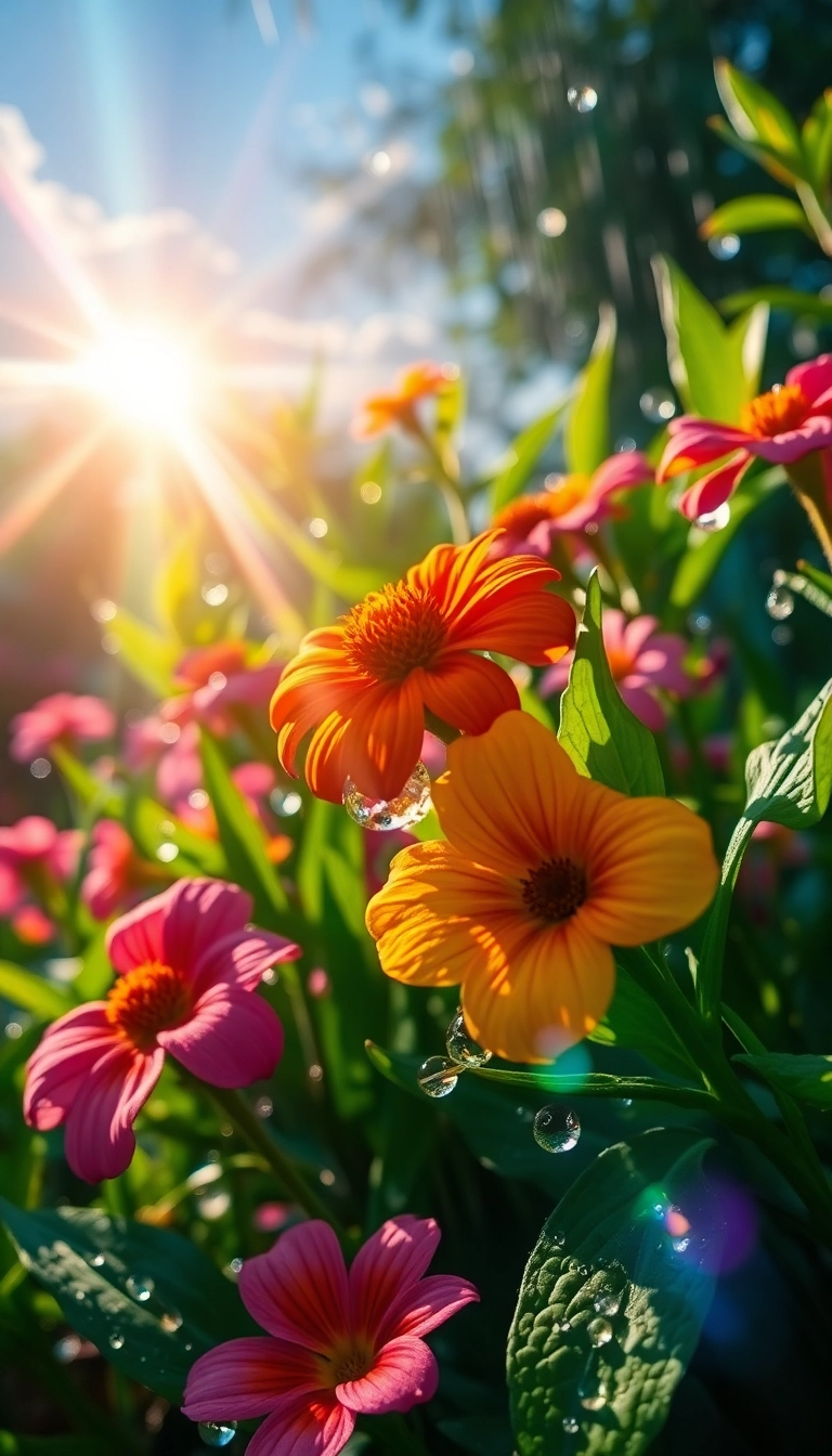 Best Stunning Spring Rain Garden Phone Professional Wallpaper